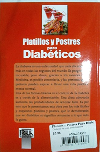 Platillos y postres para diabeticos/ Cooking Desserts for Diabetics (Spanish Edition) (RTM Ediciones),Used