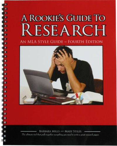Rookie's Guide to Research An MLA Style Guide,New