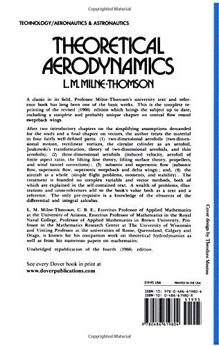 Theoretical Aerodynamics (Dover Books On Aeronautical Engineering),New