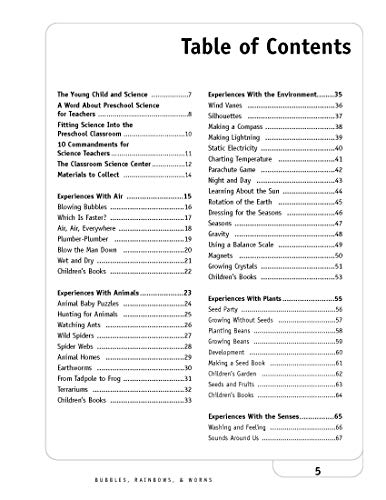 Bubbles, Rainbows & Worms: Science Experiments For Preschool Children,Used