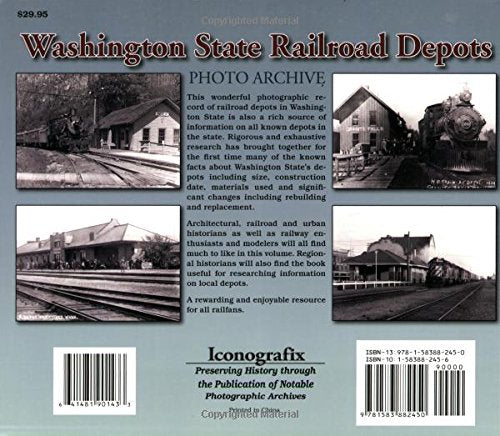 Washington State Railroad Depots Photo Archive,Used