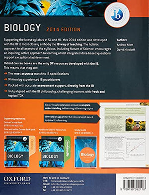 IB Biology Print and Online Course Book Pack: 2014 edition: Oxford IB Diploma Program,New