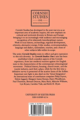 Cornish Studies Volume 1: Cornish Studies: One (Volume 1),Used