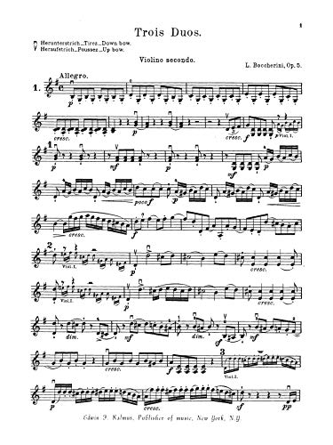 Three Duets, Op. 5 (Kalmus Edition),Used