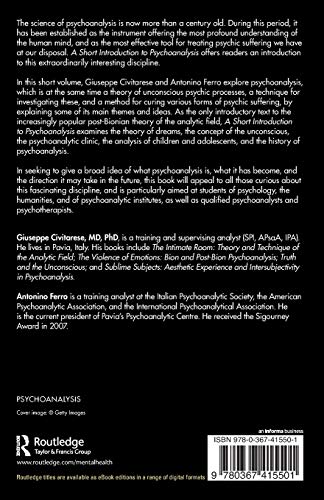 A Short Introduction to Psychoanalysis (Psychoanalytic Field Theory Book Series),Used