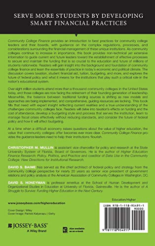 Community College Finance: A Guide for Institutional Leaders,Used