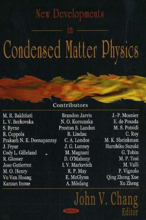 New Developments in Condensed Matter Physics,Used