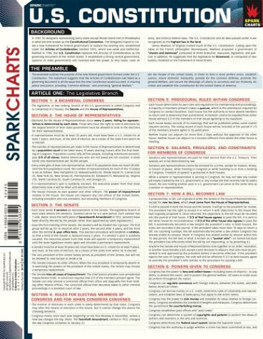 United States Constitution (SparkCharts),Used