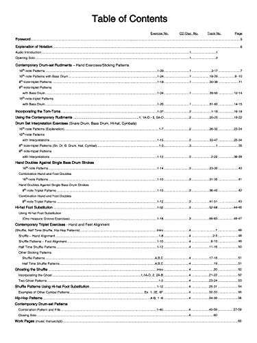 Contemporary Drumset Techniques: Innovative Concepts for the Contemporary Drummer, Book & 4 CDs,Used