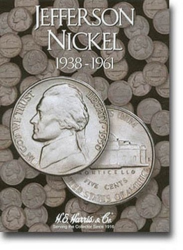 Jefferson Nickels Folder 19381961,Used