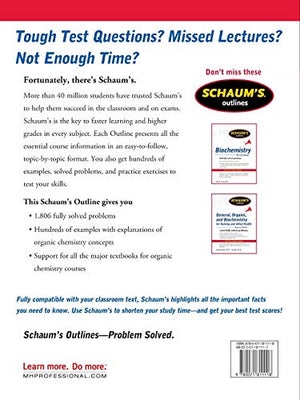 Schaum's Outline of Organic Chemistry: 1,806 Solved Problems + 24 Videos (Schaum's Outlines),New