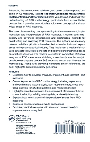PatientReported Outcomes: Measurement, Implementation and Interpretation (Chapman & Hall/CRC Biostatistics Series),Used
