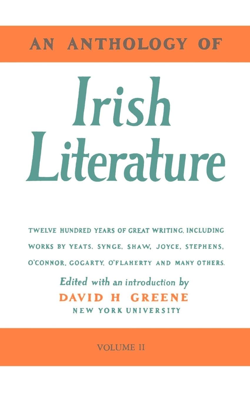 An Anthology Of Irish Literature, Vol. 2,Used