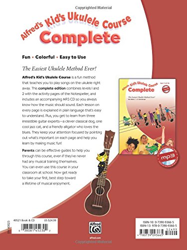 Alfred's Kid's Ukulele Course Complete: The Easiest Ukulele Method Ever!, Book & Online Audio,New