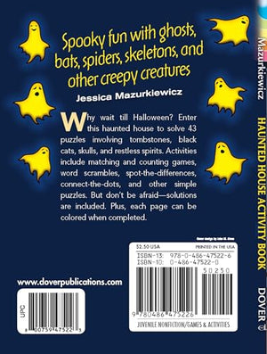 Haunted House Activity Book (Dover Little Activity Books: Halloween),Used