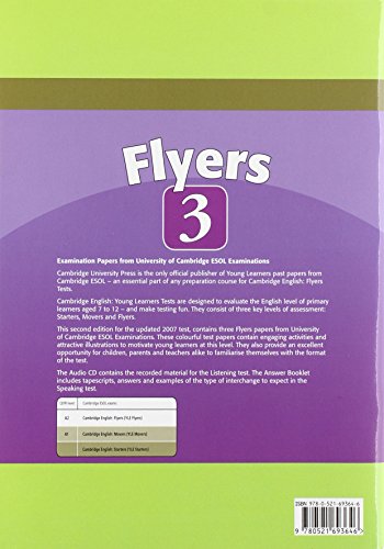 Cambridge Young Learners English Tests Flyers 3 Student's Book: Examination Papers from the University of Cambridge ESOL Examina,Used