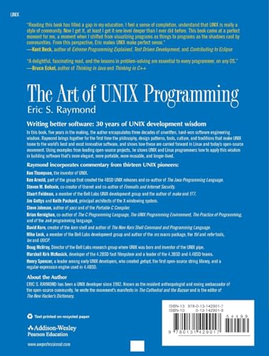 The Art of UNIX Programming (The AddisonWesley Professional Computng Series),New