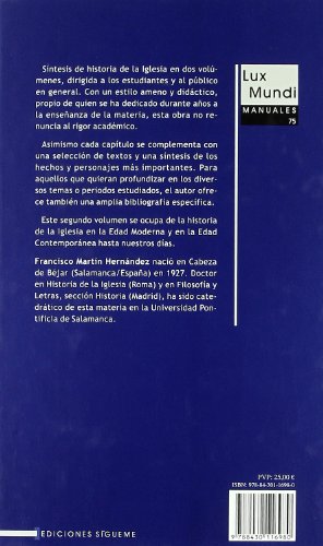 Iniciacin a la historia de la Iglesia II. Edad Moderna y Edad Contempornea (Lux Mundi) (Spanish Edition),New