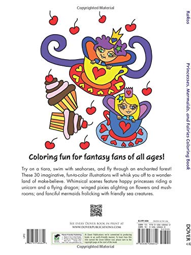 Princesses, Mermaids and Fairies Coloring Book (Dover Fantasy Coloring Books),Used