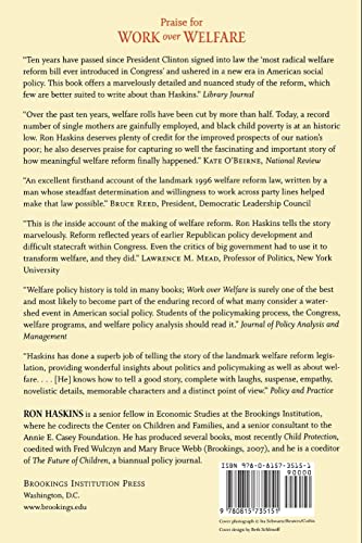 Work Over Welfare: The Inside Story Of The 1996 Welfare Reform Law,Used