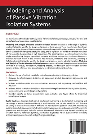 Modeling and Analysis of Passive Vibration Isolation Systems,Used