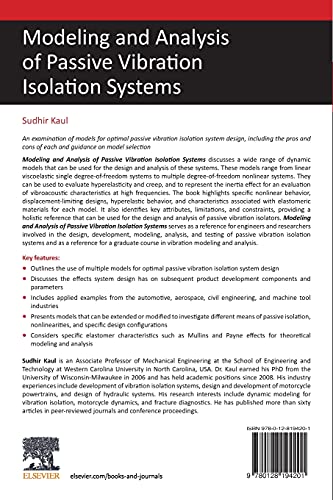 Modeling and Analysis of Passive Vibration Isolation Systems,Used