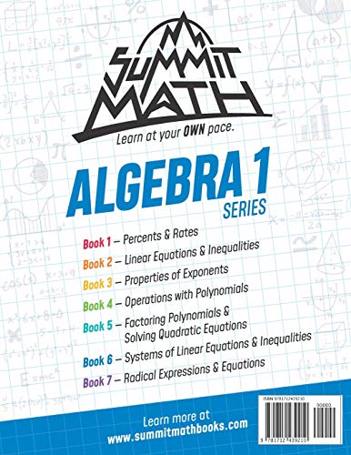 Summit Math Algebra 1 Book 6: Systems of Linear Equations and Inequalities (Guided Discovery Algebra 1 Series  2nd Edition),Used