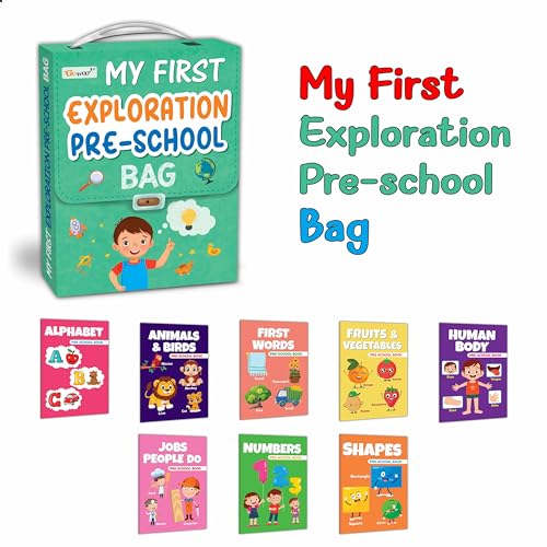 ChildrenS Educational Picture Book Collection : KidS First Library Bag, Learning Book For Preschoolers, Educational Books For Toddlers Of 8 Picture Books