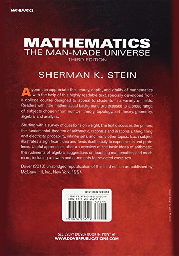Mathematics: The ManMade Universe (Dover Books on Mathematics),Used