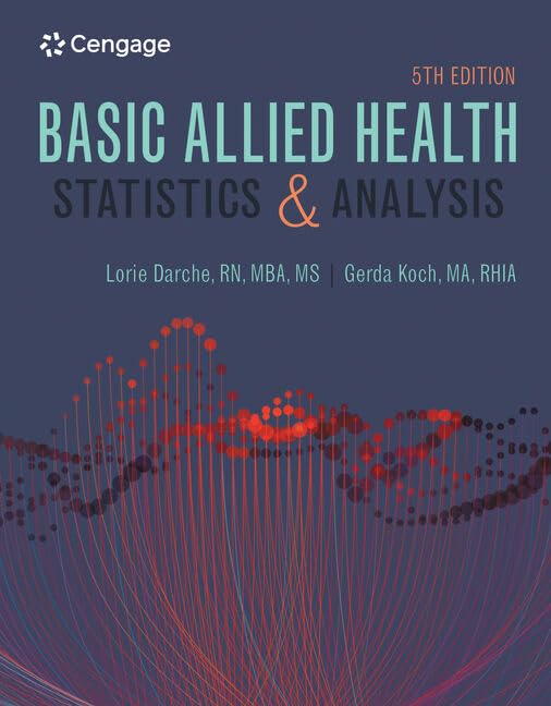 Basic Allied Health Statistics and Analysis, Spiral bound (MindTap Course List),Used