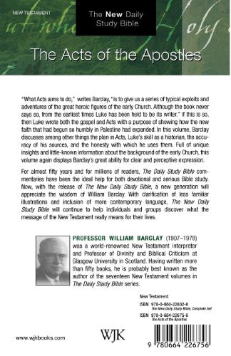 The Acts of the Apostles (The New Daily Study Bible),New