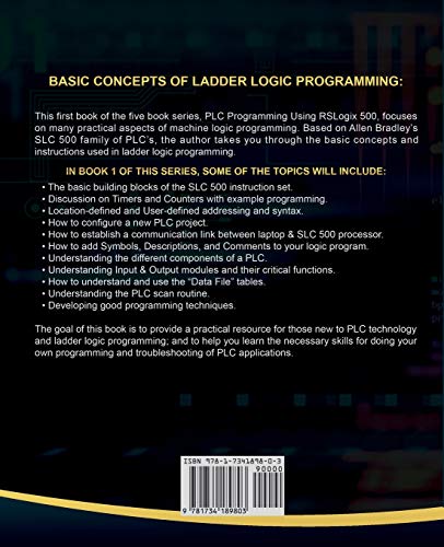 PLC Programming Using RSLogix 500: Basic Concepts of Ladder Logic Programming,Used
