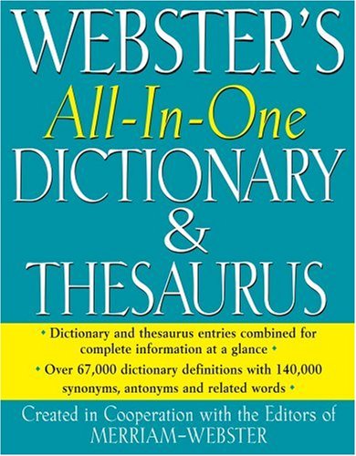 Webster's AllinOne Dictionary & Thesaurus,New