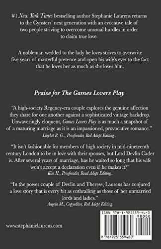 The Games Lovers Play (Cynsters Next Generation),Used