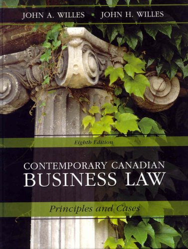 Contemporary Canadian Business Law, Eighth Edition,Used