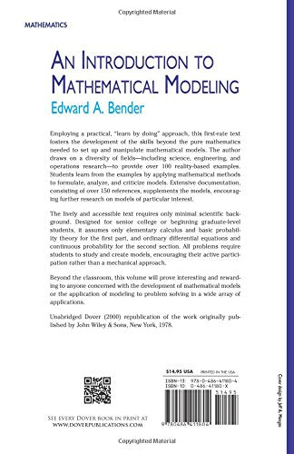 An Introduction To Mathematical Modeling (Dover Books On Computer Science),Used