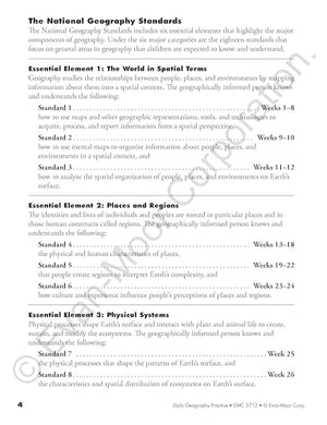 EvanMoor Daily Geography Practice, Grade 3, Homeschooling and Classroom Resource Workbook, Reproducible Worksheets, Teaching Ed,New
