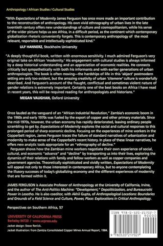 Expectations of Modernity: Myths and Meanings of Urban Life on the Zambian Copperbelt (Perspectives on Southern Africa) (Volume ,New