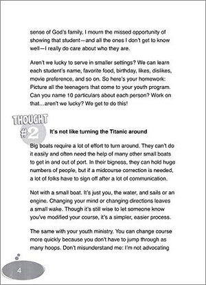 99 Thoughts for Smaller Church Youth Workers: Doing More With Less,Used