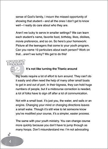 99 Thoughts for Smaller Church Youth Workers: Doing More With Less,Used
