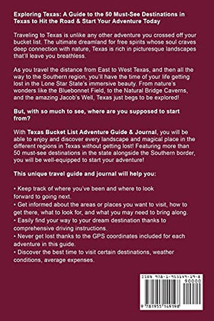 Texas Bucket List Adventure Guide & Journal: Explore 50 Natural Wonders You Must See!,Used