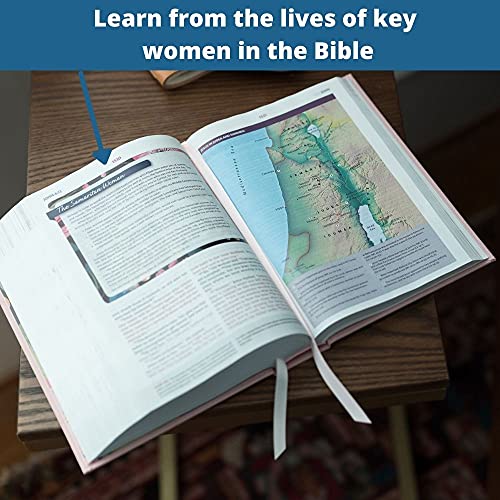 Niv, The Woman'S Study Bible, Cloth Over Board, Blue Floral, Fullcolor, Red Letter: Receiving God'S Truth For Balance, Hope, An,New