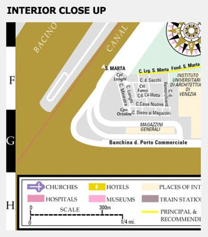 Artwise Venice Museum Map  Laminated Museum Map of Venice, Italy,Used
