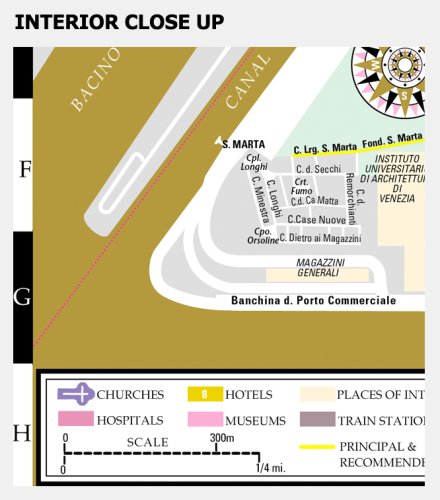 Artwise Venice Museum Map  Laminated Museum Map of Venice, Italy,Used
