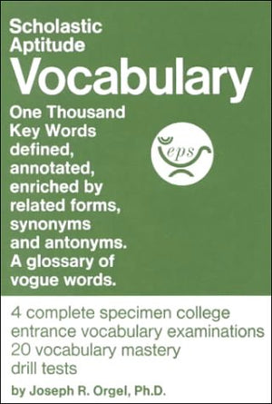 Scholastic Aptitude Vocabulary,Used