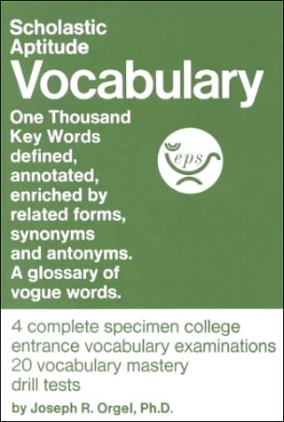 Scholastic Aptitude Vocabulary,Used