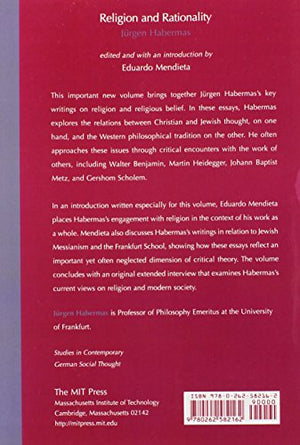 Religion and Rationality: Essays on Reason, God and Modernity (Studies in Contemporary German Social Thought),New