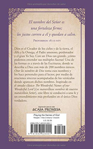 Orar los nombres de Dios: 200 oraciones devocionales inspiradas en The Wonderful Names of Our Wonderful Lord [Los maravillosos n,Used