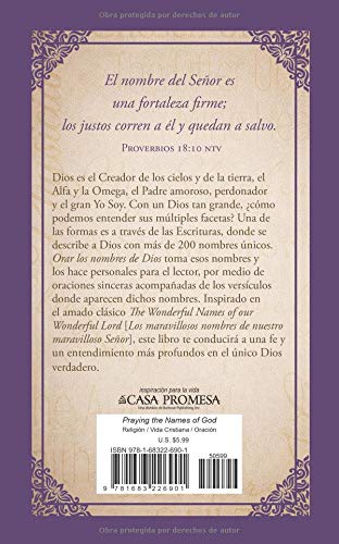 Orar los nombres de Dios: 200 oraciones devocionales inspiradas en The Wonderful Names of Our Wonderful Lord [Los maravillosos n,Used