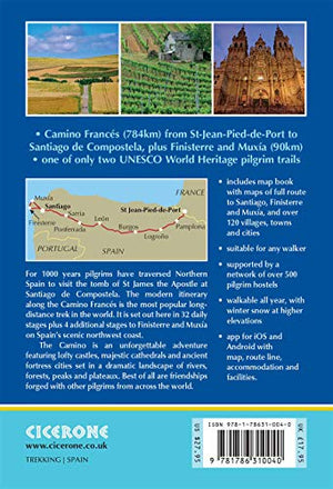 Camino de Santiago  Camino Francs: Guide With Map Book (Cicerone Guides),Used